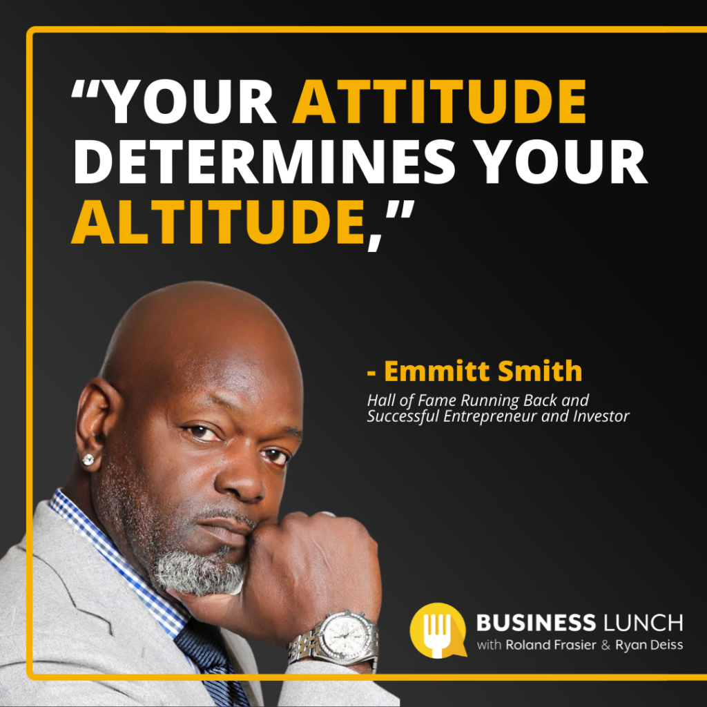 Emmitt Smith on business lunch